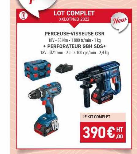 perceuse-visseuse gsr + perforateur gbh sds+ bosch