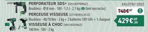 perforateur sds+, perceuse visseuse, visseuse à choc hikoki