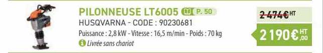pilonneuse lt6005 husqvarna