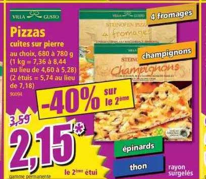 pizzas cuites sur pierre villa gusto