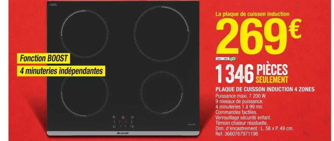 plaque de cuisson induction induction 4 zones