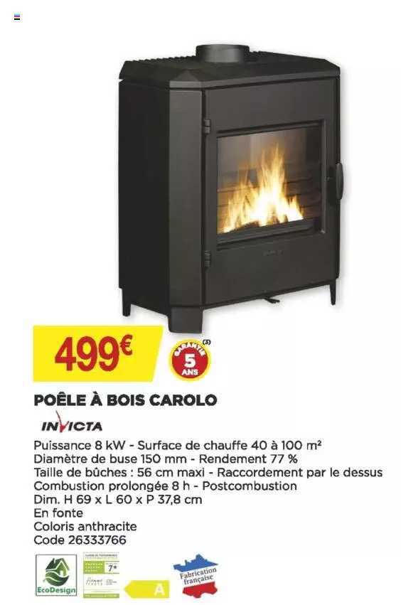 Poêle à Bois Carolo Invicta