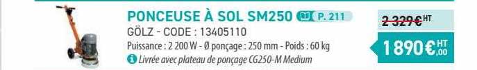 ponceuse à sol sm250 gölz