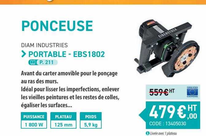 ponceuse diam industries