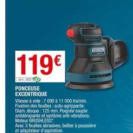 ponceuse excentrique erbauer