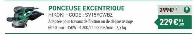 ponceuse excentrique hikoki