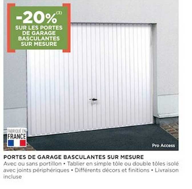 portes de garage basculantes sur mesure
