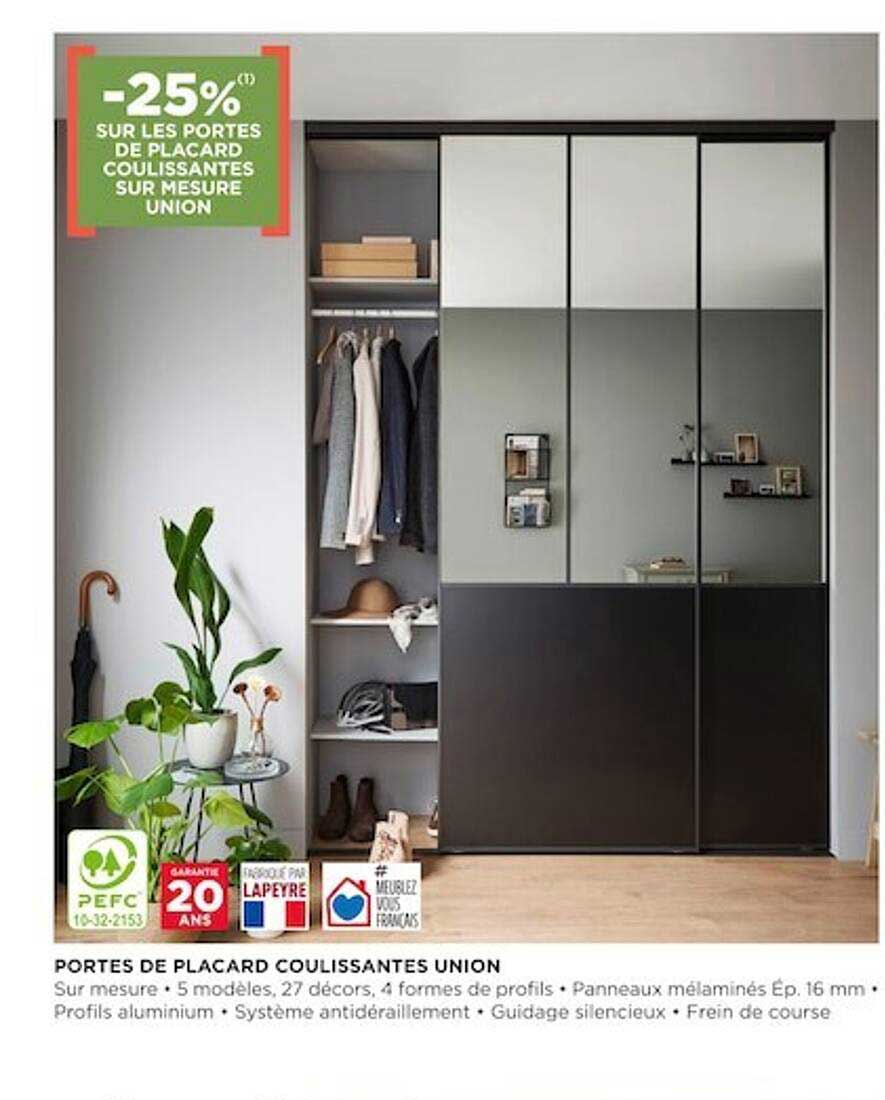 portes de placard coulissantes union
