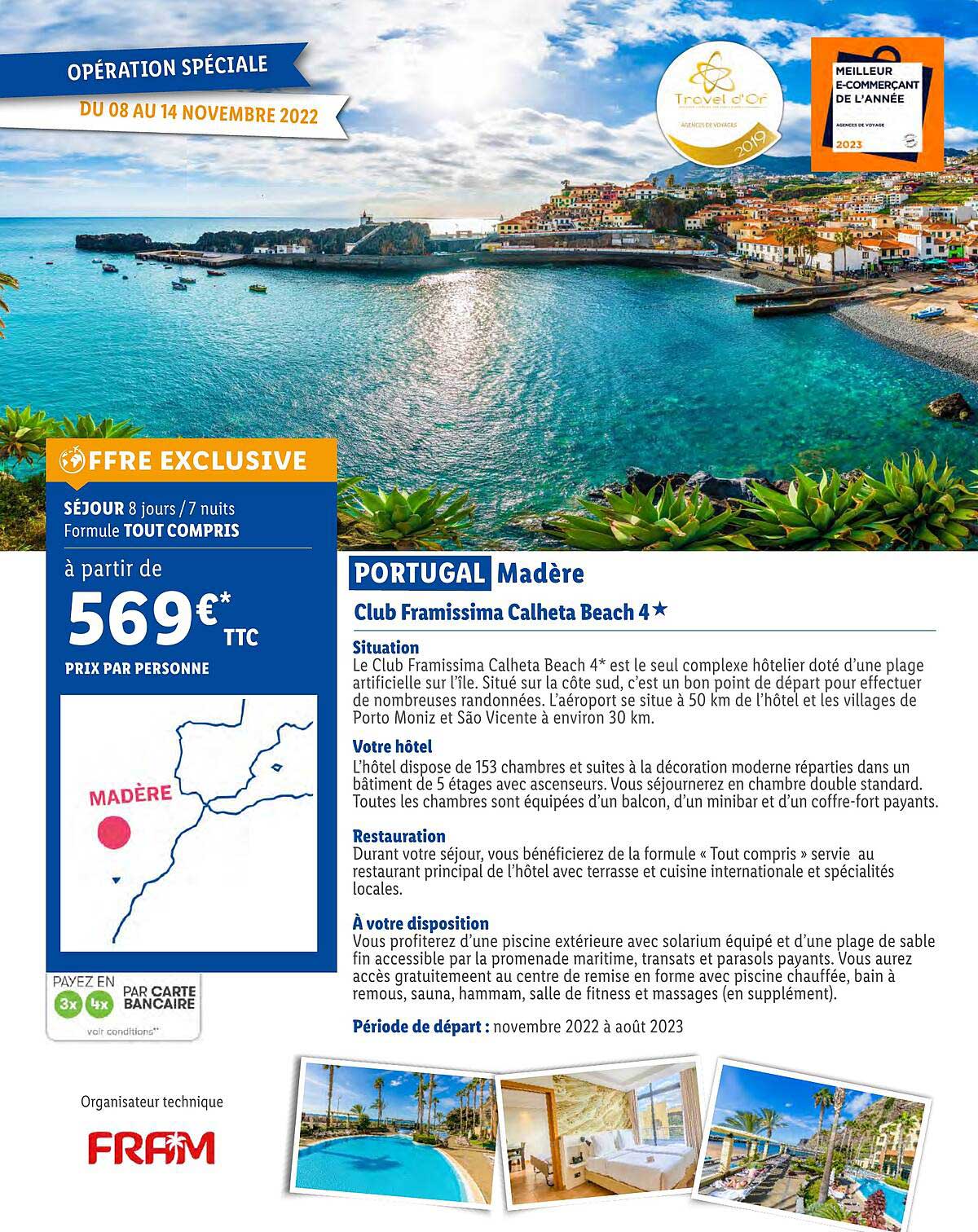 portugal madère : club framissima calheta beach 4*