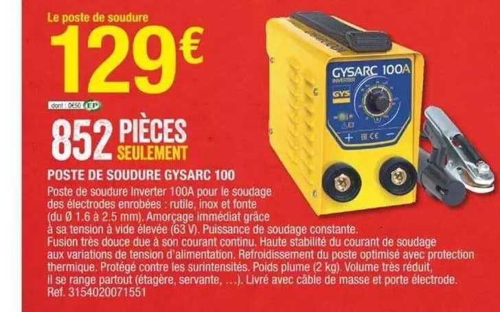 poste de soudure gysarc 100