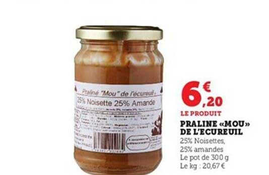 praliné «mou» de l'écureuil