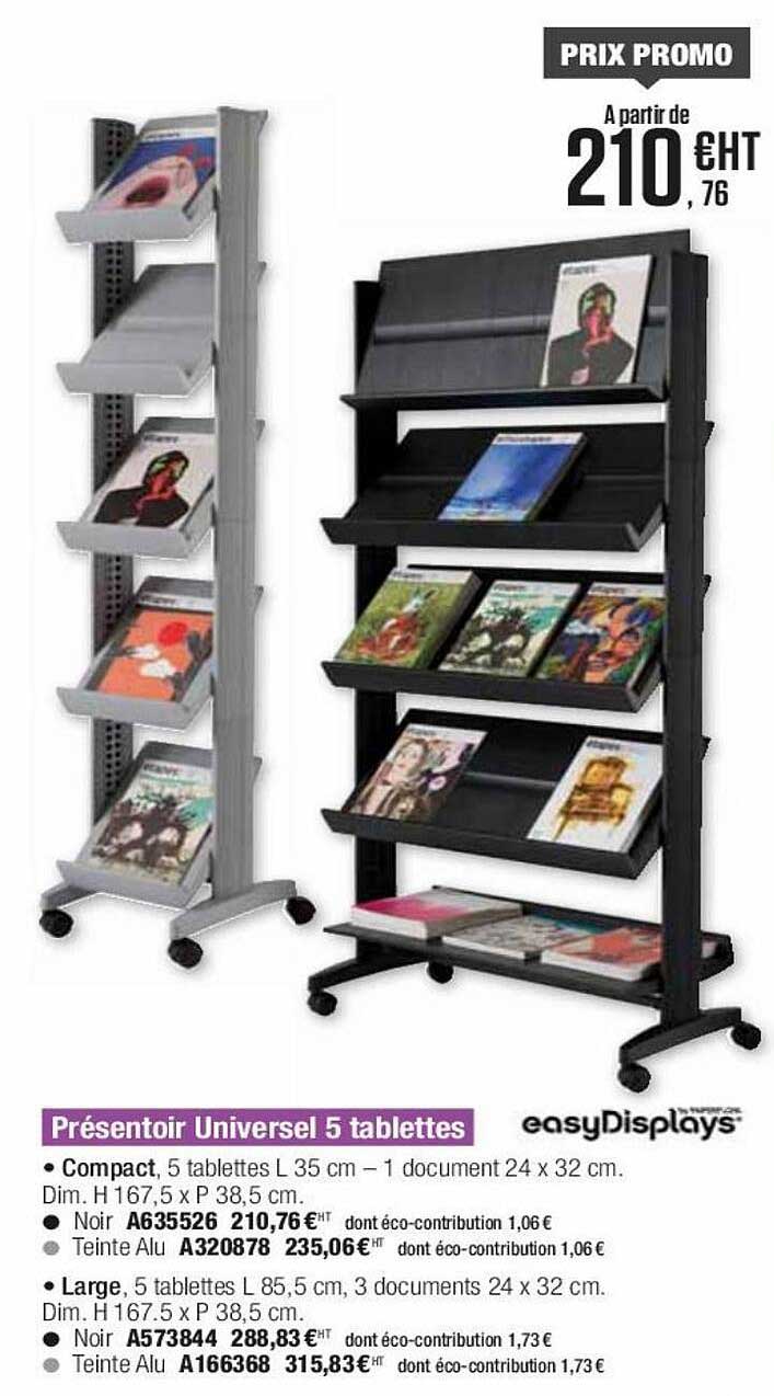 Présentoir Universel 5 Tablettes