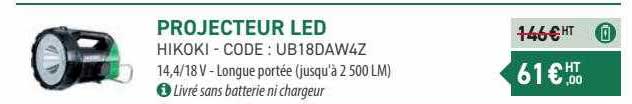 projecteur led hikoki