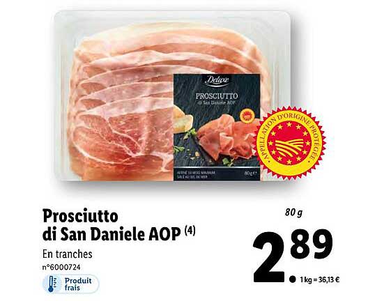 prosciutto di san daniele aop deluxe
