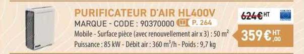 purificateur d'air hl400v marque