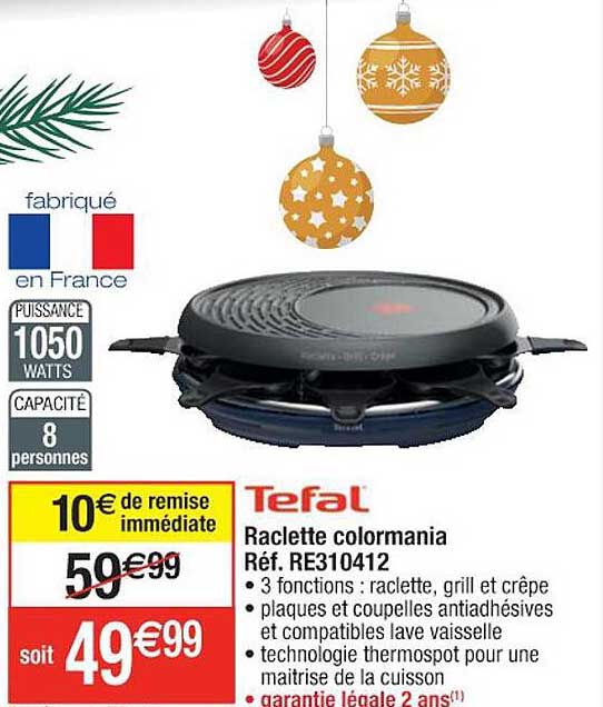 Raclette Colormania Tefal