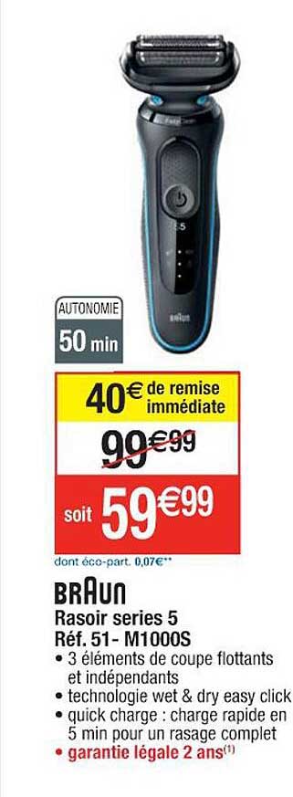 rasoir séries 5 braun