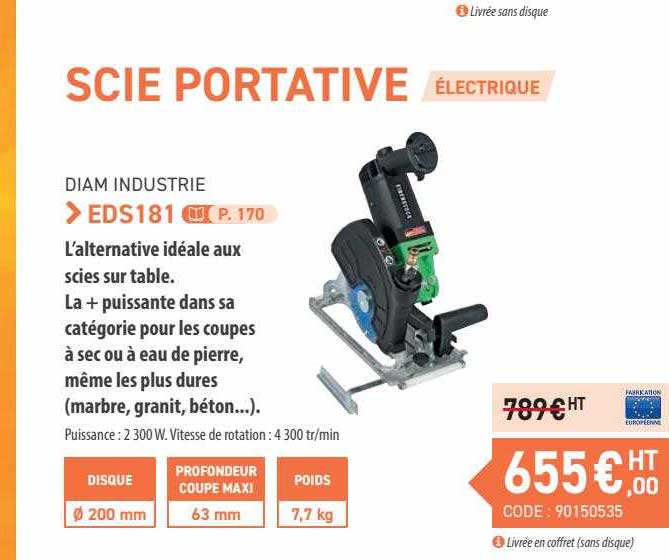 scie portative diam industrie