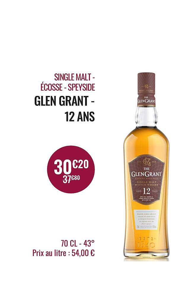 single malt - écosse - speyside glen grant - 12 ans