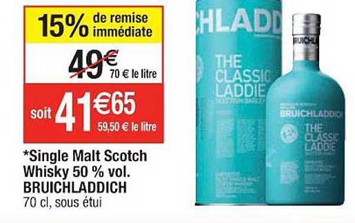 single malt scotch whisky 50% vol. bruichladdich