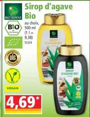 sirop d'agave bio bio sonne