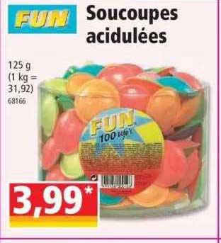 soucoupes acidulées fun