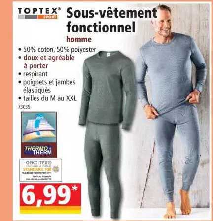 Sous-vêtement Fonctionnel Homme Toptex Sport