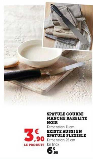 spatule courbe manche bakelite noir existe aussi en spatule flexible
