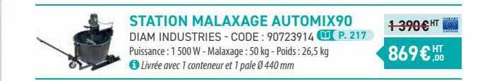 station malaxage automix90 diam industries