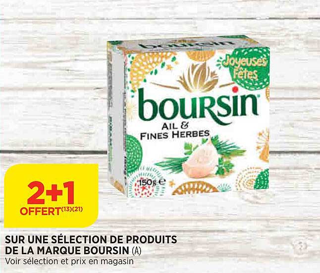 sur une séléction de produits de marque boursin