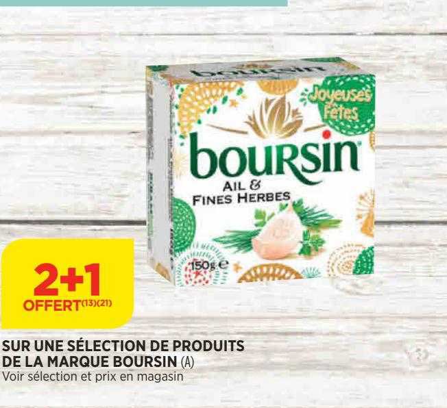 sur une séléction de produits de marque boursin