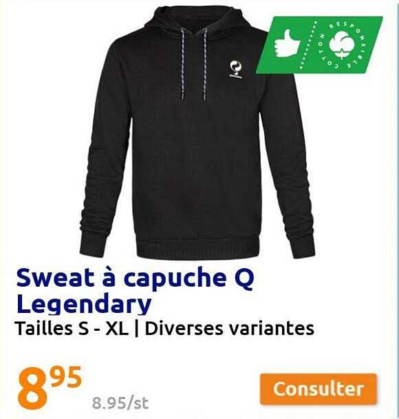 sweat à capuche q legendary