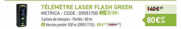 Télémètre Laser Flash Green Metrica