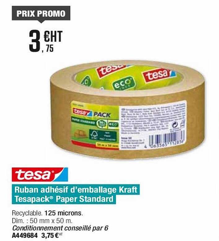 tesa ruban adhésif d'emballage kraft tesapack paper standard
