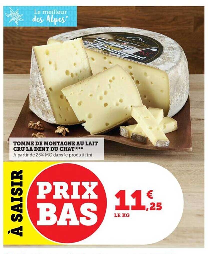 Tomme De Montagne Au Lait Cru La Dent Du Chat