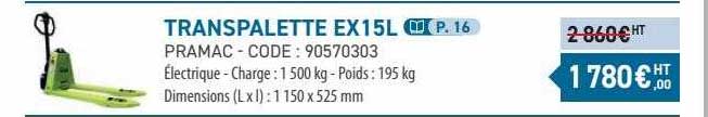 transpalette ex15l pramac