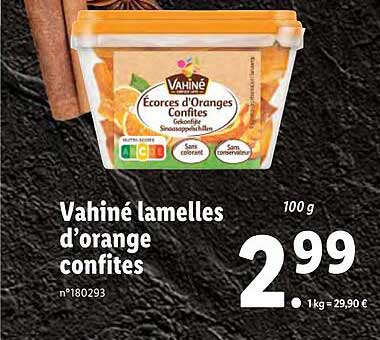 Vahiné Lamelles D'orange Confites