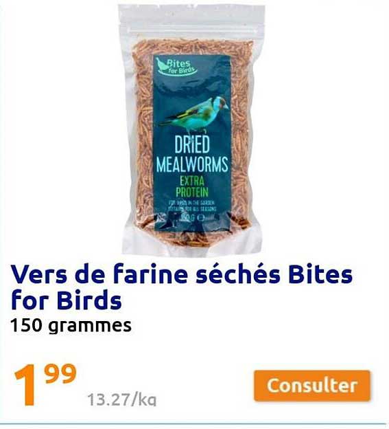 vers de farine séchés bites for birds
