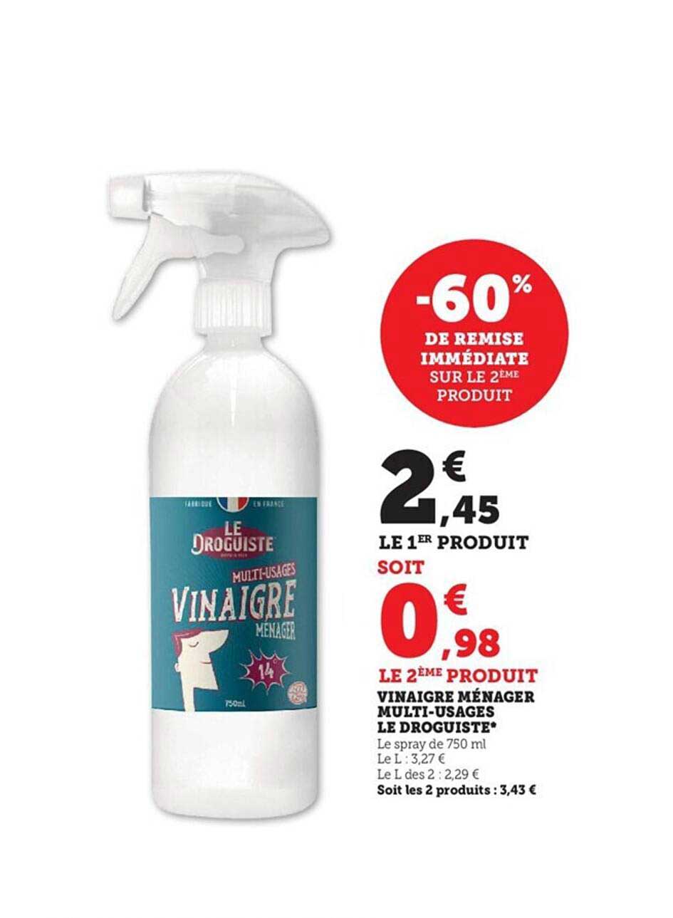 vinaigre ménager multi-usages le droguiste