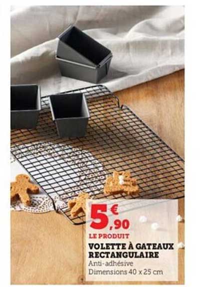 volette à gâteaux rectangulaire