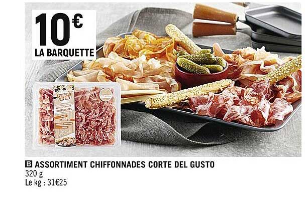 assortiment chiffonnades corte del gusto