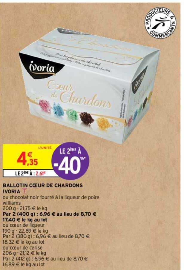 Ballotin Cœur De Chardons Ivoria