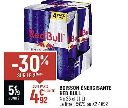boisson énergisante red bull
