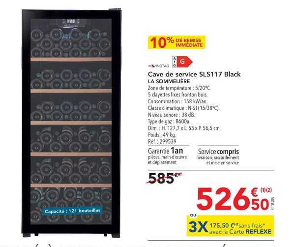 cave de service sls117 black la sommelière