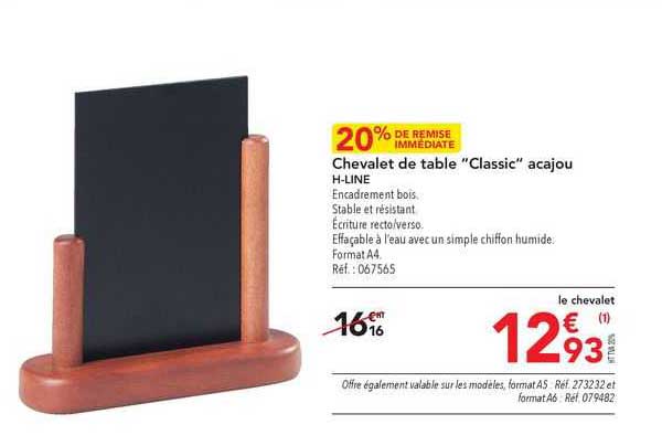 Chevalet De Table "classic" Acajou H-line