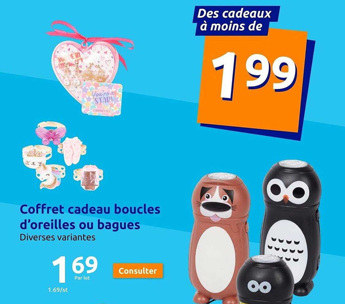 coffret cadeau boucles d'oreilles ou bagues