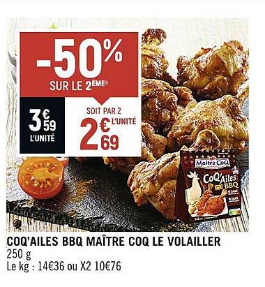 coq'ailes bbq maître coq le volailler