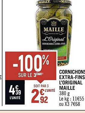 cornichons extra-fins l'original maille