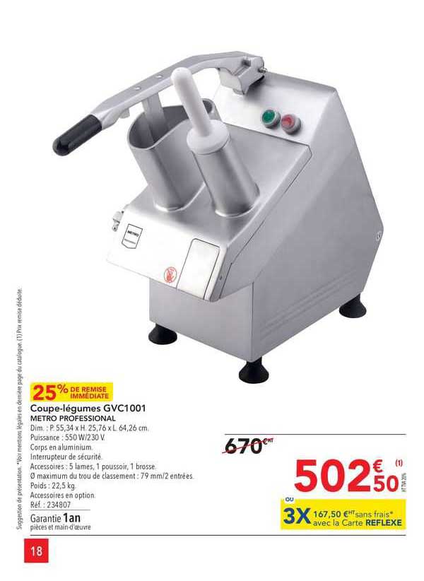 coupe-légumes métro professional