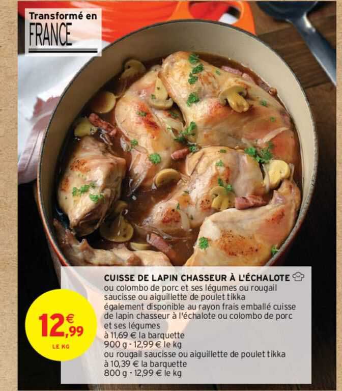 cuisse de lapin chasseur à l'échalote